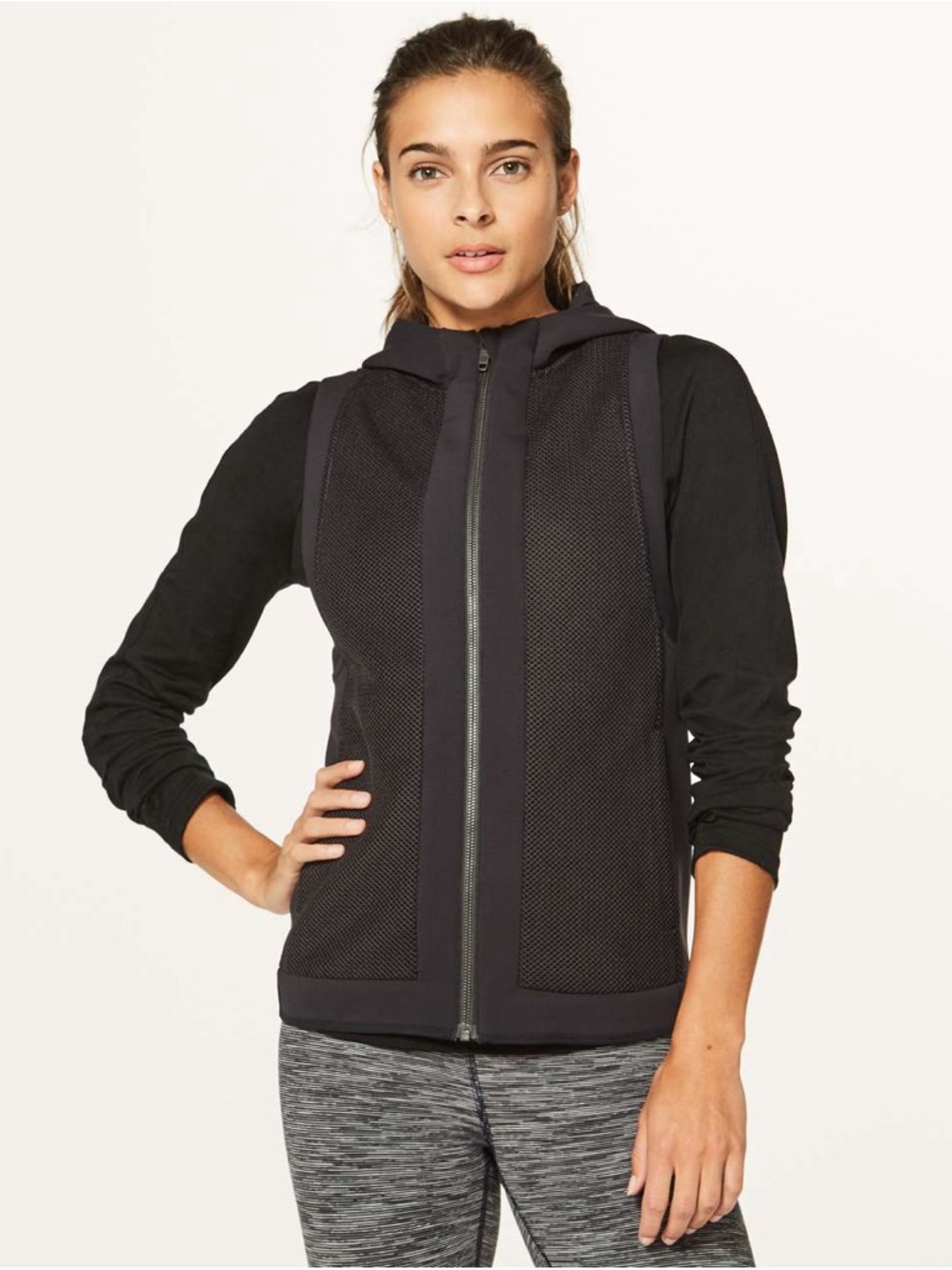 NWOT- Lululemon The Spaces In-Between Hooded Mesh Vest